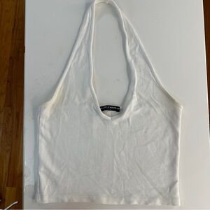 Brandy Melville White Halter Crop Top